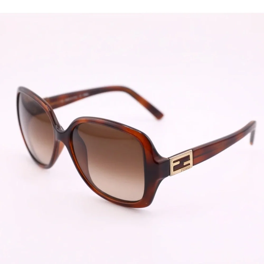 Fendi Brown Tortoise FS5227 Square Sunglasses Women’s W/‎ Case Preloved